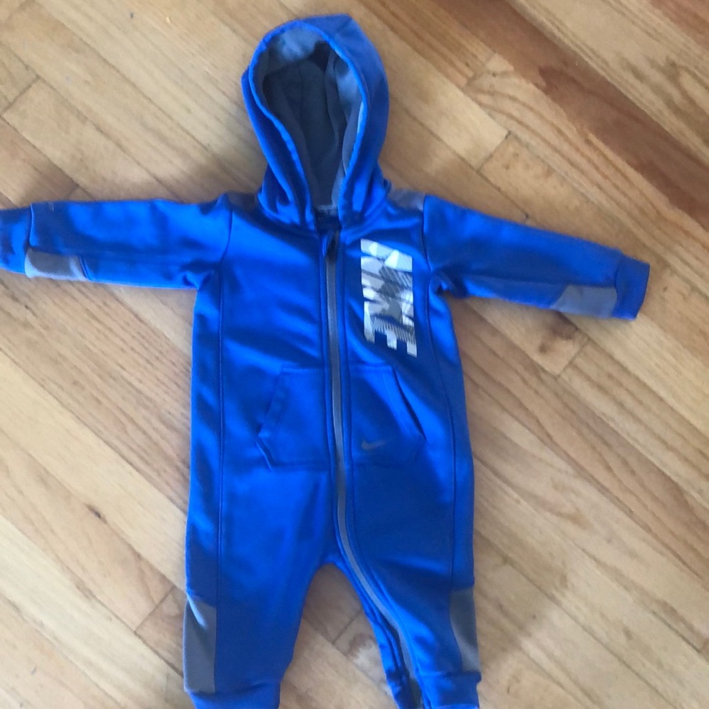 Nike Dri-Fit royal blue hooded bodysuit